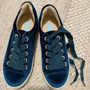 Brand New Betsey Gorgeous Johnson luxurious velvet sneakers!